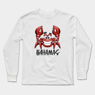 Bahamas Beach Cruise Red Crab Long Sleeve T-Shirt